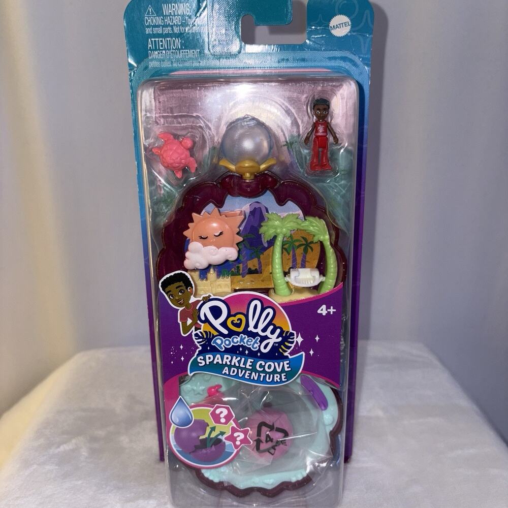 Polly Pocket Sparkle Cove Adventure Beach Playset Waterfall Water Play New